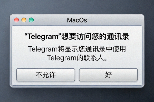 macOS系统首次打开Telegram时可能出现的安全性与隐私提示对话框