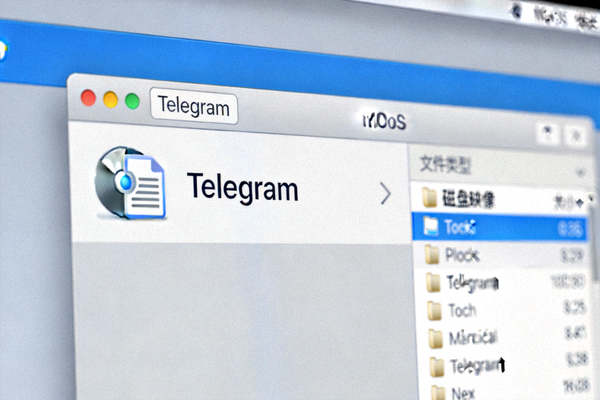 macOS系统下载Telegram.dmg文件后在访达中显示的磁盘映像窗口